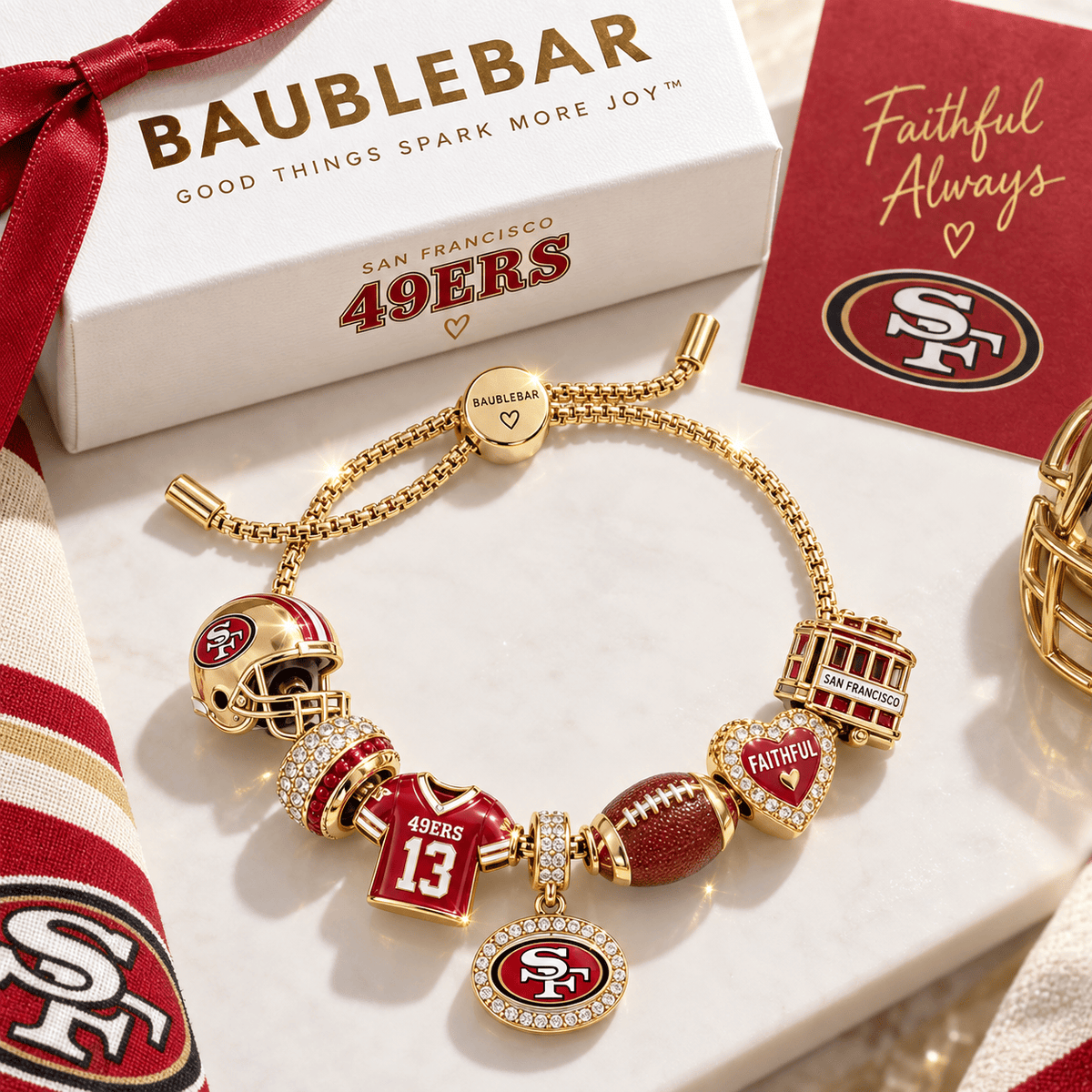 SF49 Gold Charm Bracelet Set BMD